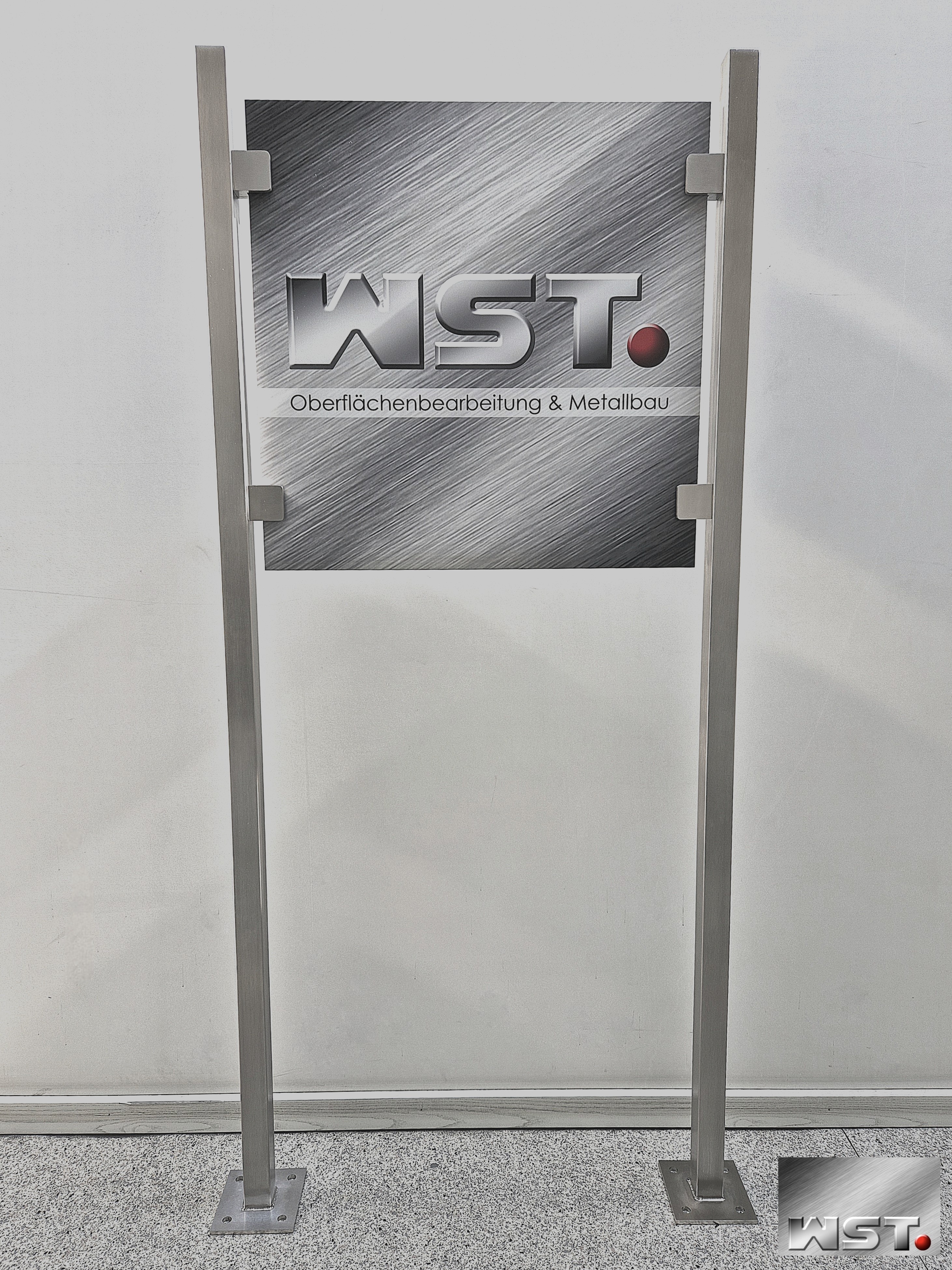 Werbeschild Ständer aus Quadratrohr