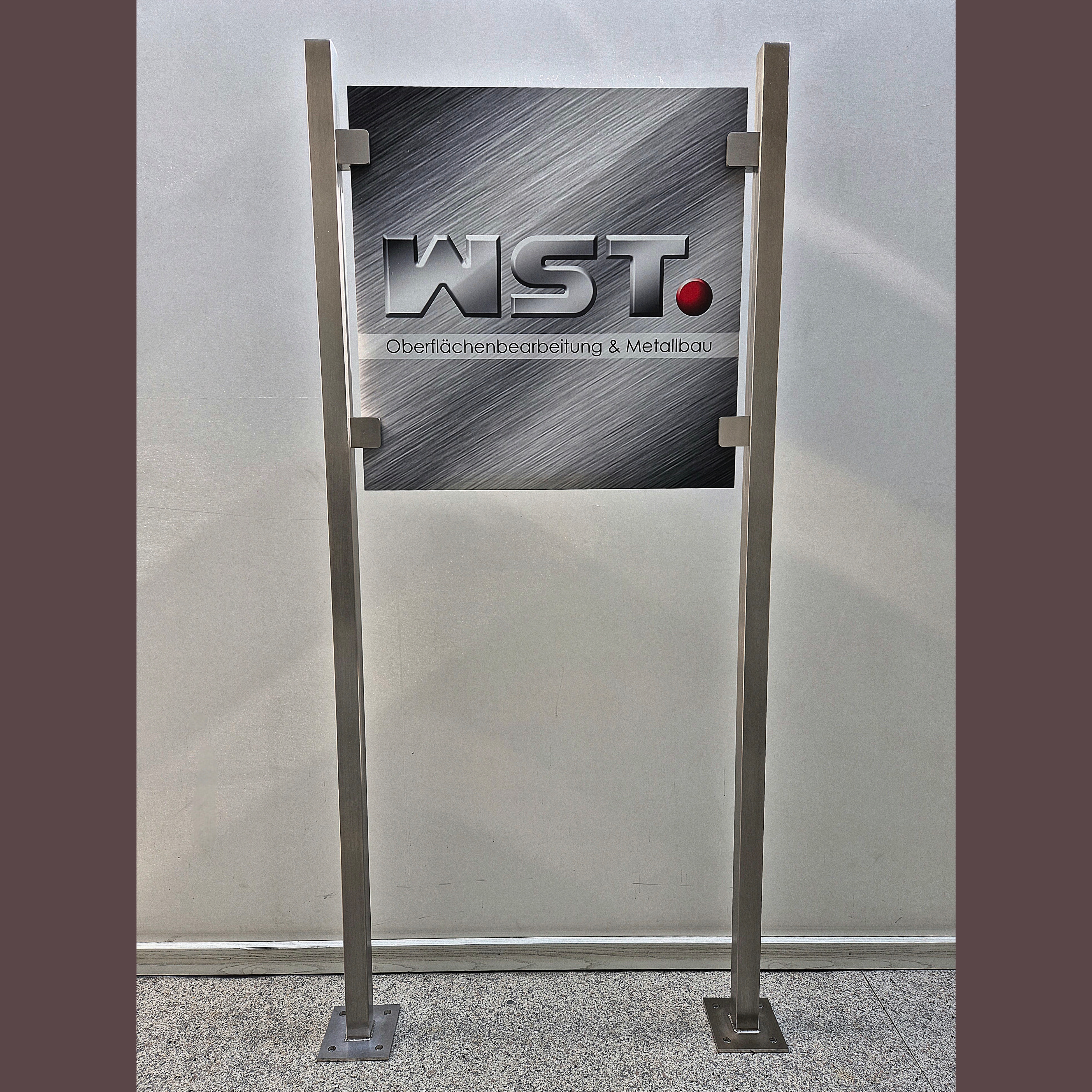Werbeschild Ständer aus Quadratrohr